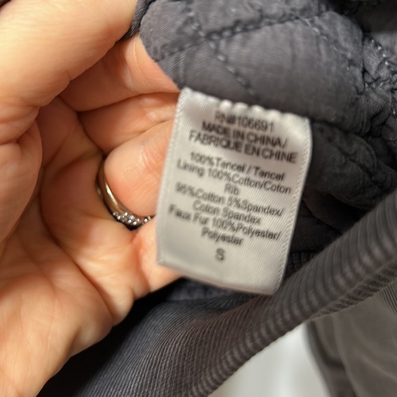 Young Fabulous & Broke Shearling Collar Bomber Jacket Gray Small - Picture 5 of 6